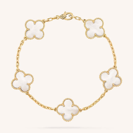 CLOVER BRACELET 5 MOTIF MOP