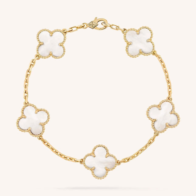 CLOVER BRACELET 5 MOTIF MOP