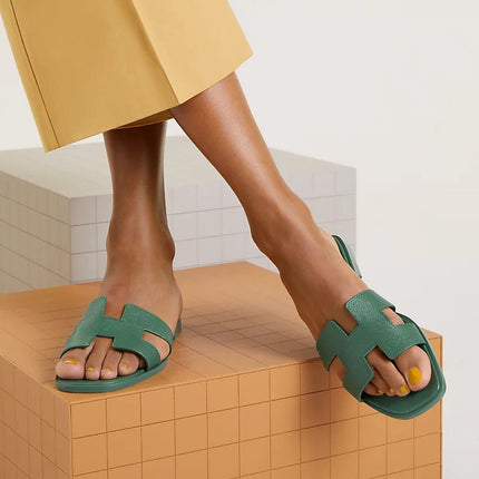 0RAN SANDAL VERT LIERRE