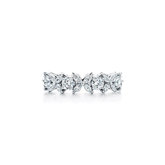 VICTORIA ALTERNATING RING PLATINUM