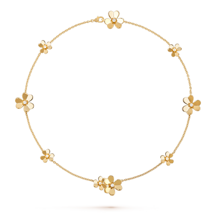 FRIVOLE GOLD 9 FLOWERS NECKLACE